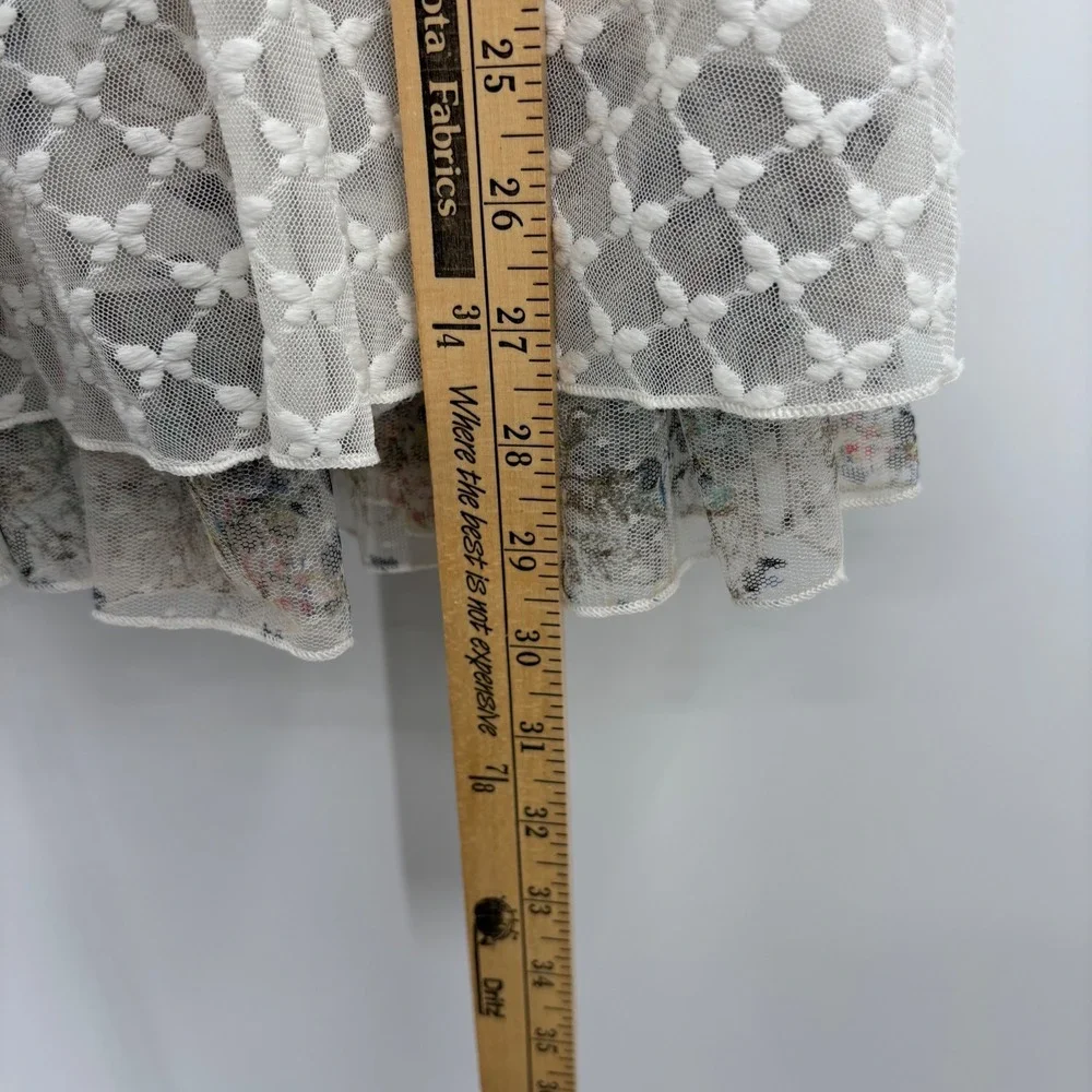 Disney Cinderella Dress Kids 7/8 White Butterfly Mesh Floral Party Fairycore